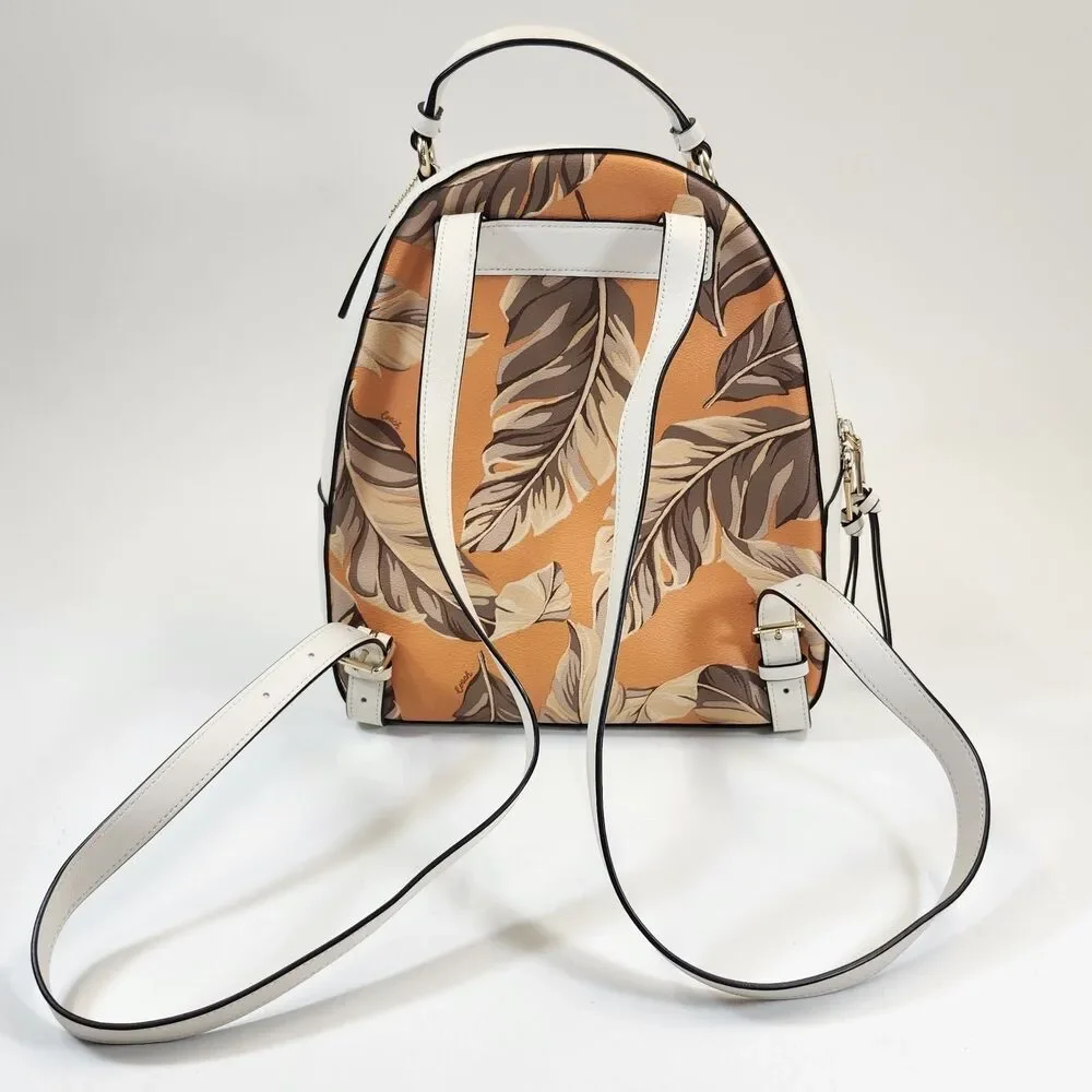 Coach 3962 Jordyn Backpack Banana Leaves Redwood Sunbeam Multi Orange Bag Purse